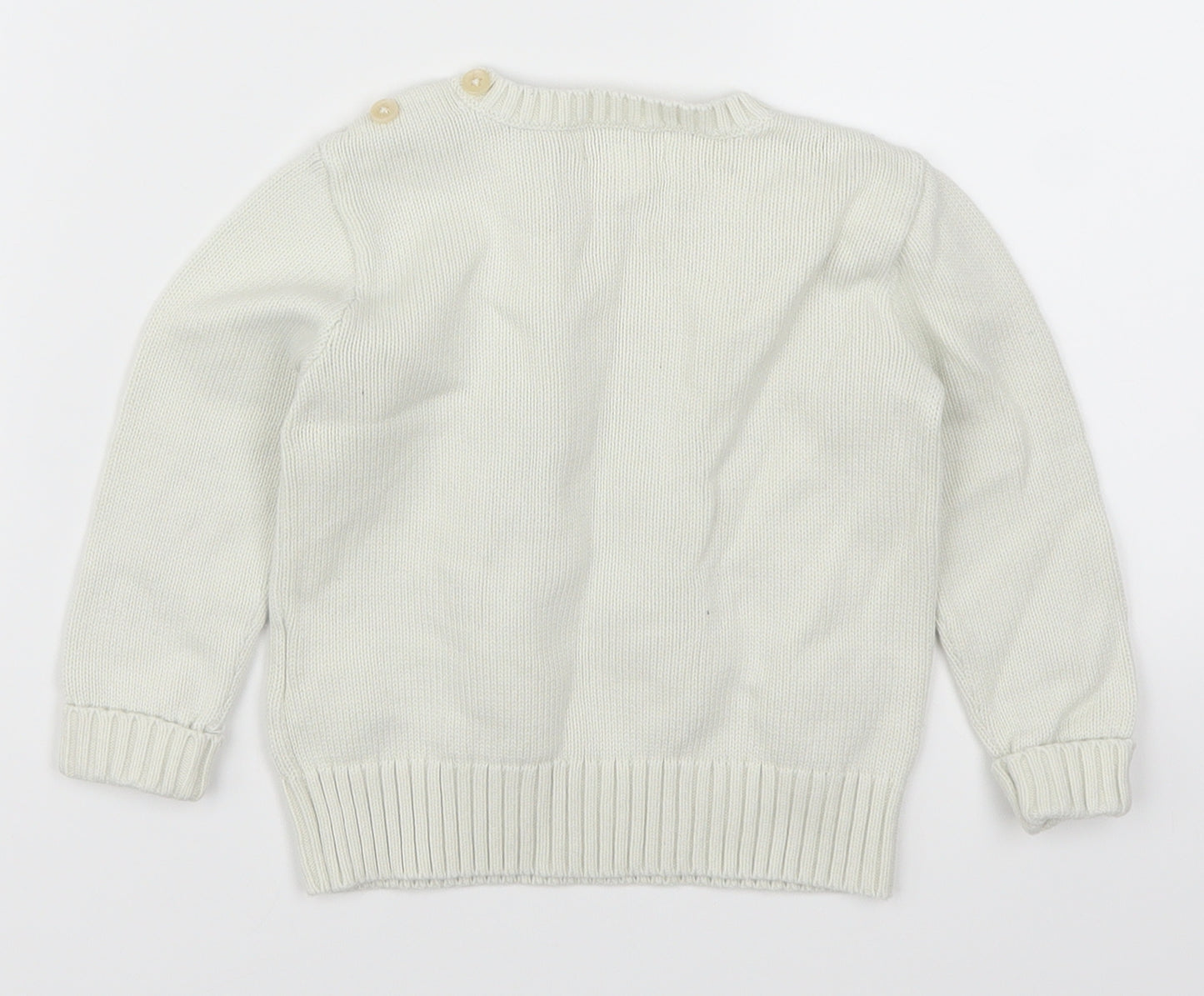 Ralph Lauren Boys White   Pullover Jumper Size 2 Years  - Bear