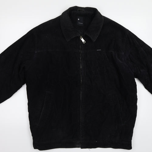 Foxhole Mens Black  Corduroy Jacket  Size L