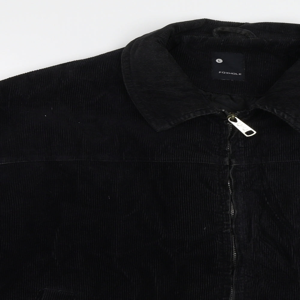 Foxhole Mens Black  Corduroy Jacket  Size L