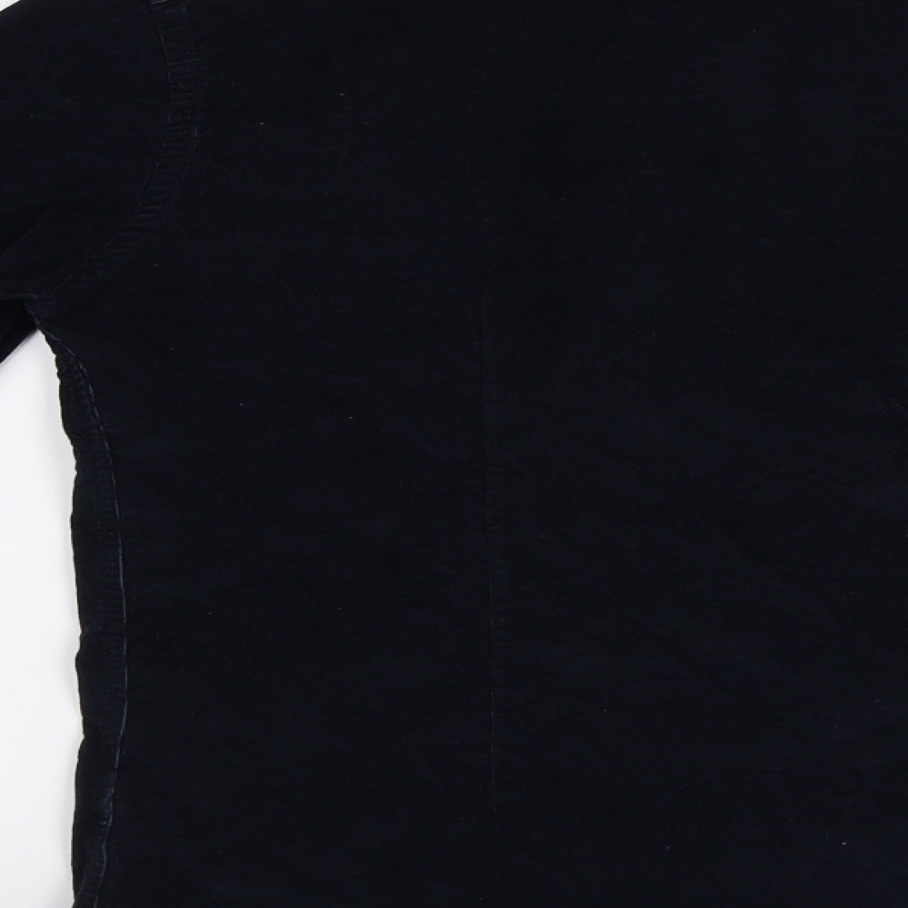ZARA MAN Mens Black  Corduroy  Button-Up Size 14