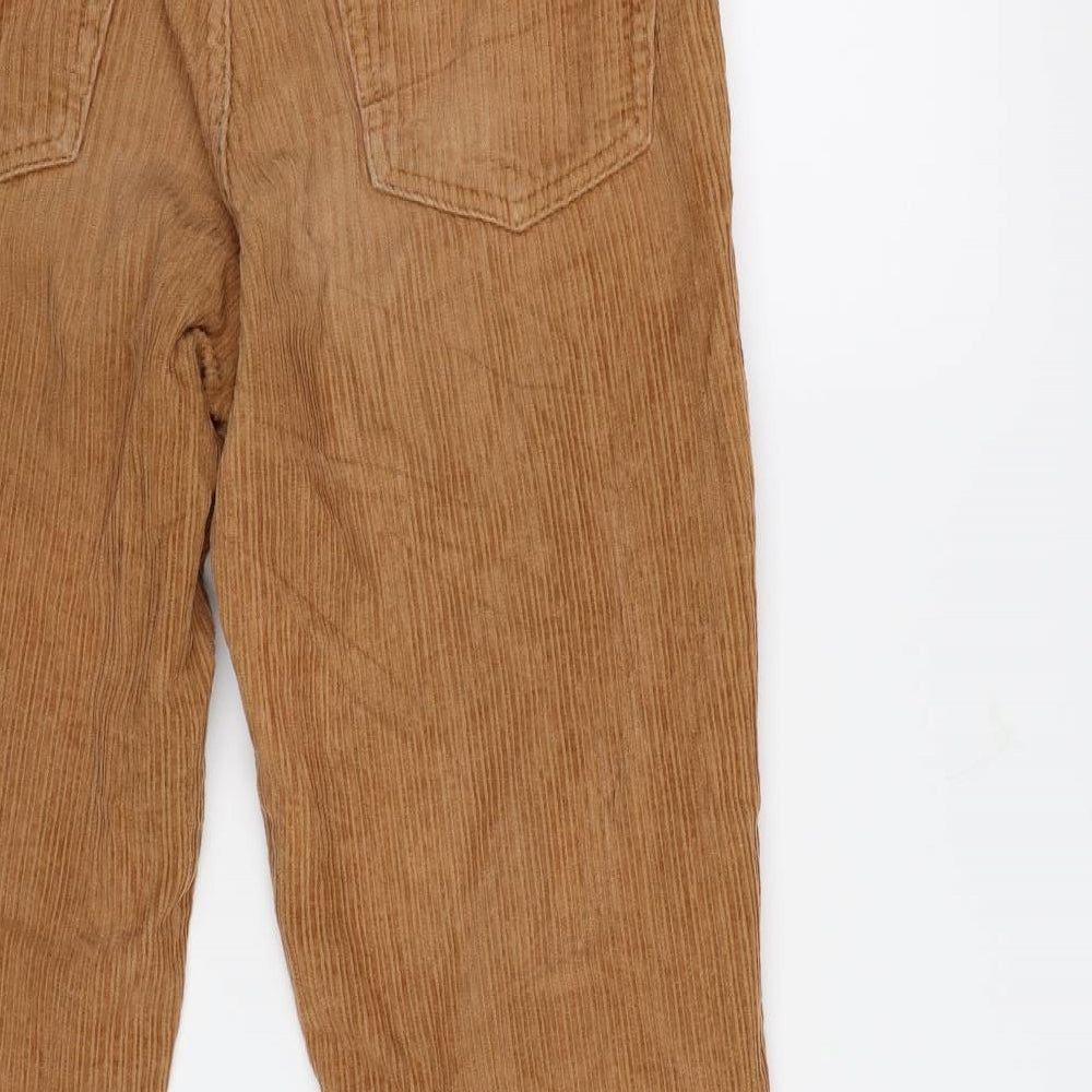 Topshop Womens Brown  Corduroy Mom Jeans Size 28 in L26.5 in