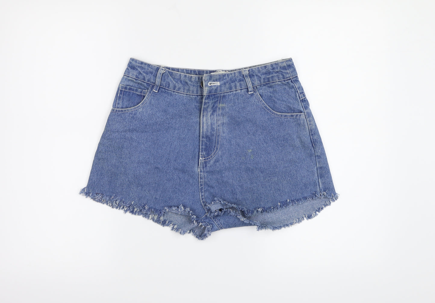 Native Youth Womens Blue  Denim Hot Pants Shorts Size XS