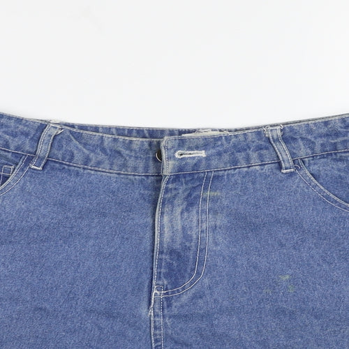 Native Youth Womens Blue  Denim Hot Pants Shorts Size XS