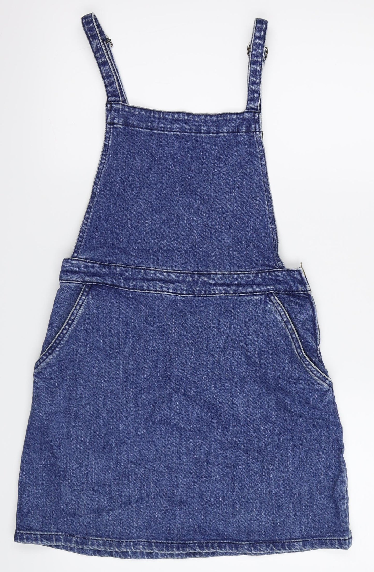 ASOS Womens Blue  Denim Pinafore/Dungaree Dress  Size 10