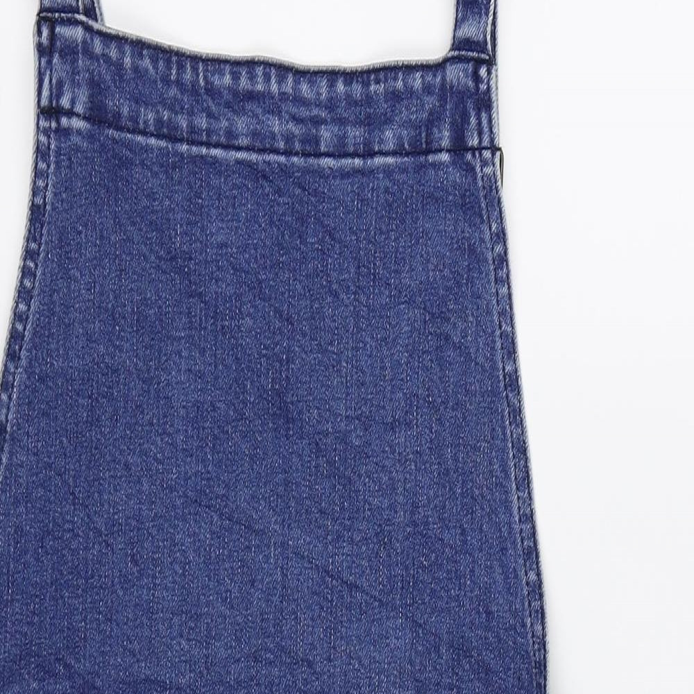 ASOS Womens Blue  Denim Pinafore/Dungaree Dress  Size 10