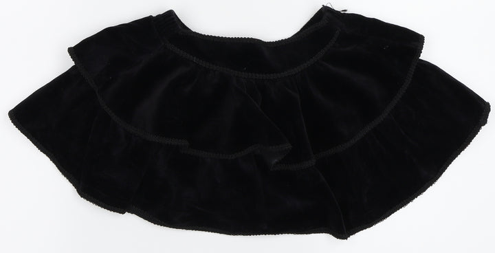 St Michael Girls Black  Corduroy Flare Skirt Size 2 Years