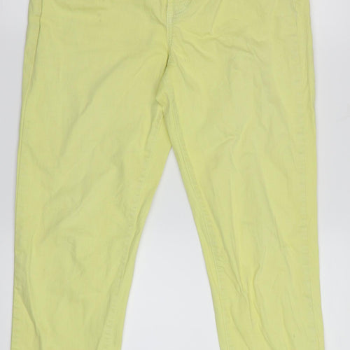 Preworn Womens Yellow  Denim Trousers  Size 8 L25.5 in