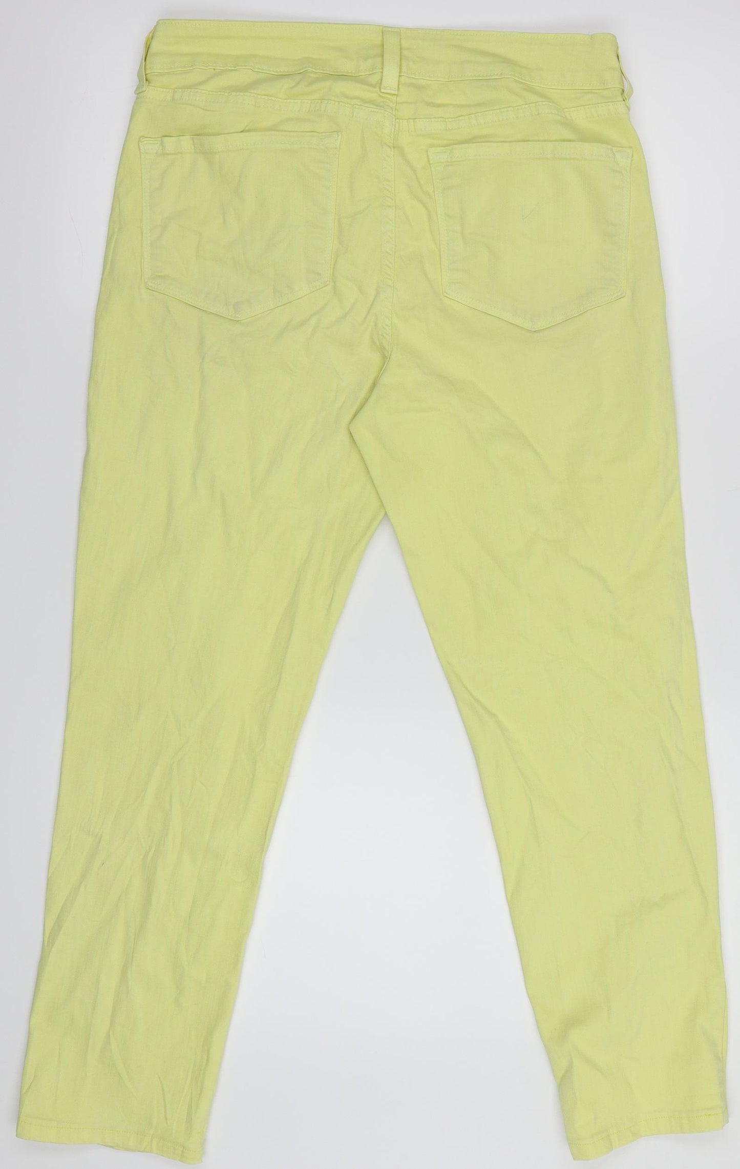 Preworn Womens Yellow  Denim Trousers  Size 8 L25.5 in