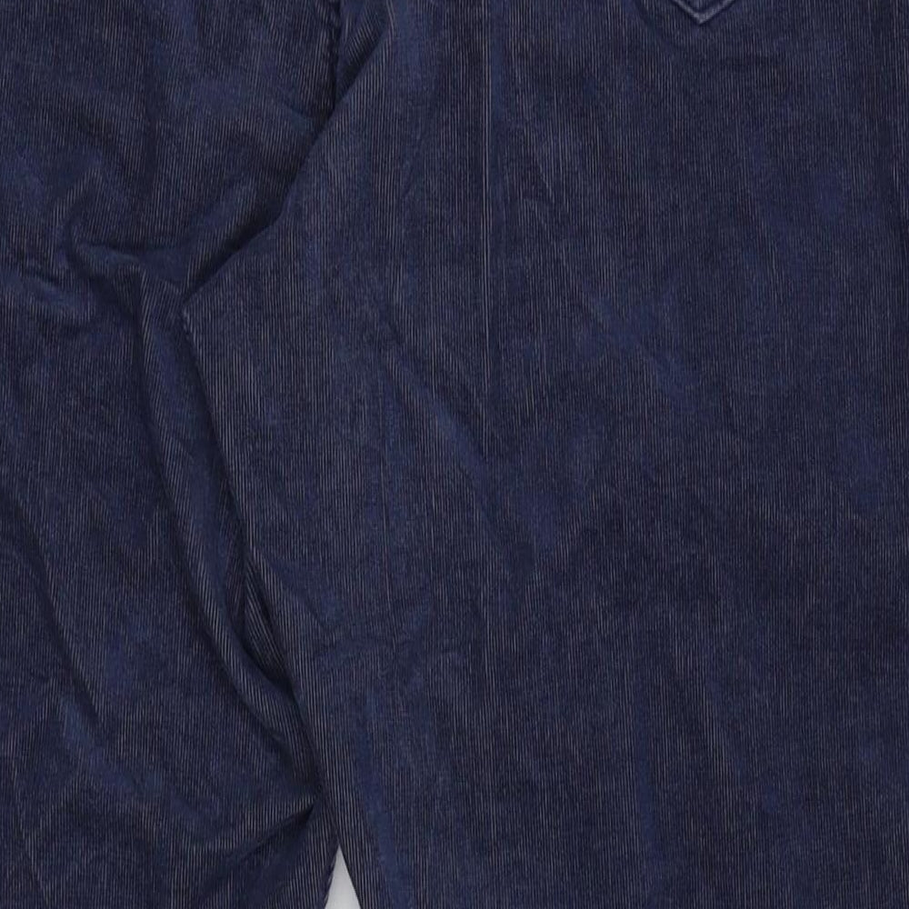 M&S  Womens Blue  Corduroy Trousers  Size 20 L27 in
