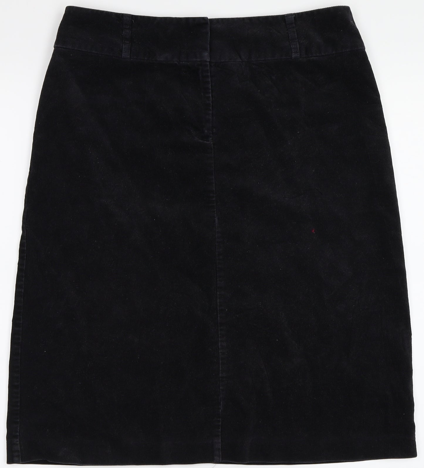 NEXT Womens Black  Corduroy A-Line Skirt Size 10