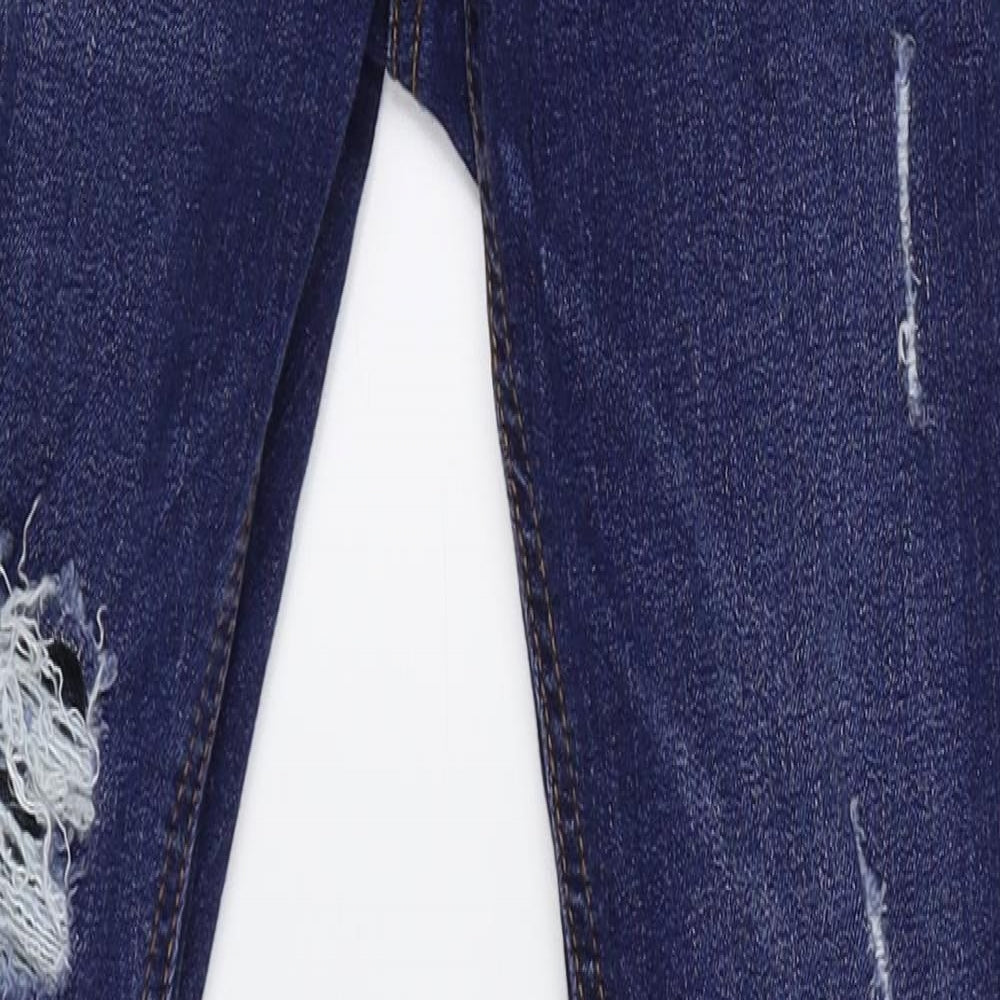 Denim Co. Womens Blue  Denim Jegging Jeans Size 4 L28 in