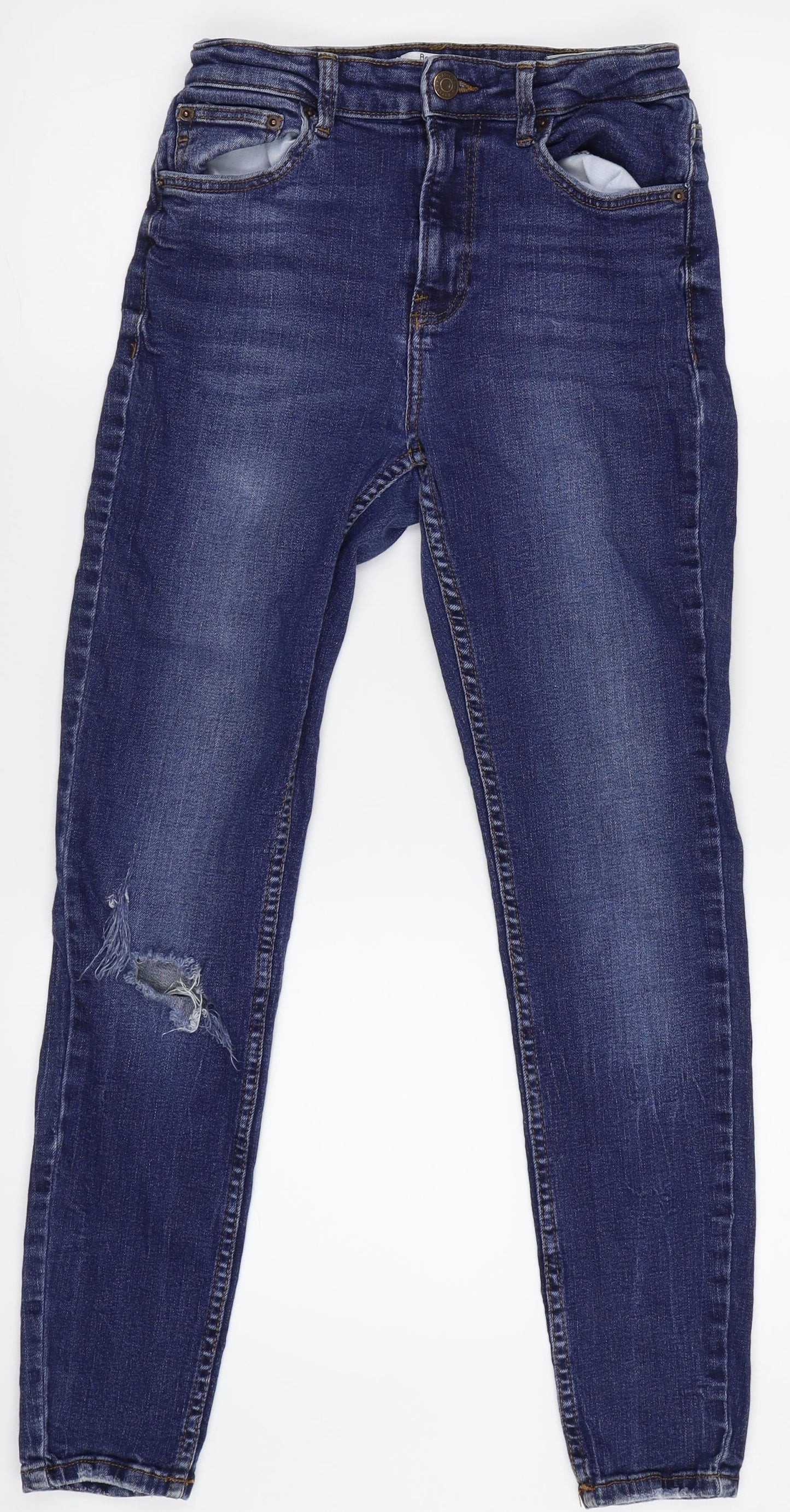 Bershka Womens Blue  Denim Jegging Jeans Size 8 L27 in