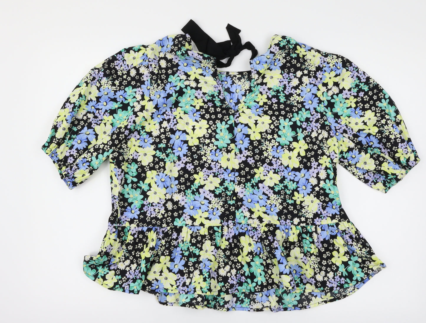 New Look Womens Multicoloured Floral  Basic Blouse Size 14