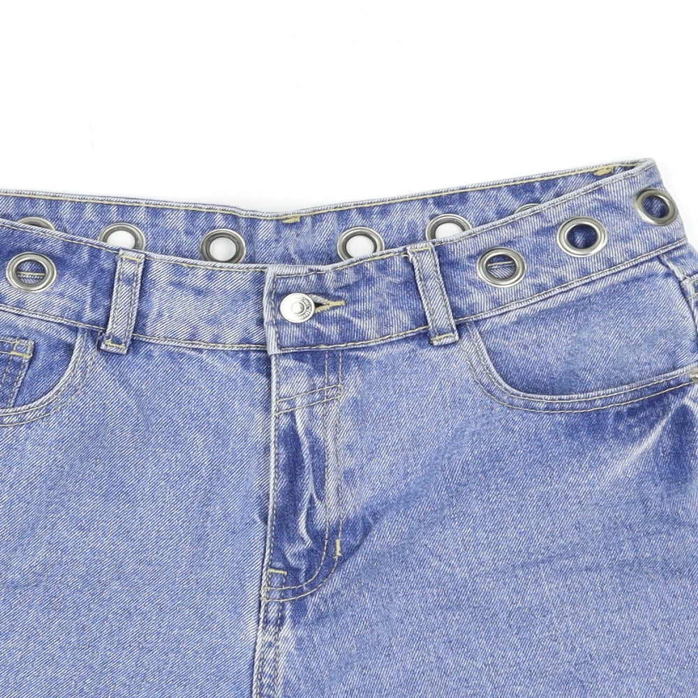 Jennyfer Womens Blue   Boyfriend Shorts Size 10