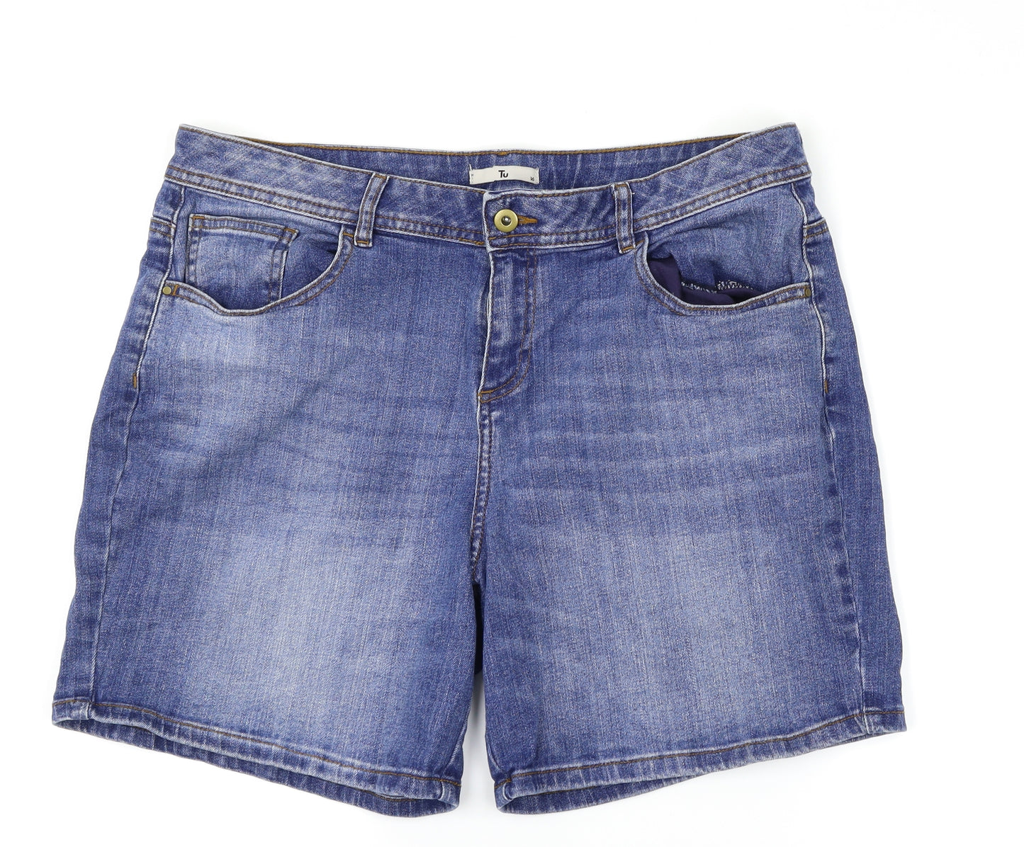 TU Womens Blue   Boyfriend Shorts Size 16