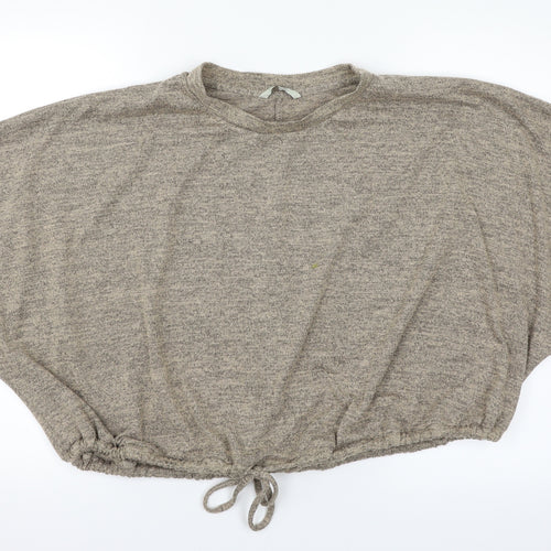 George Womens Brown Herringbone  Pullover Jumper Size 18