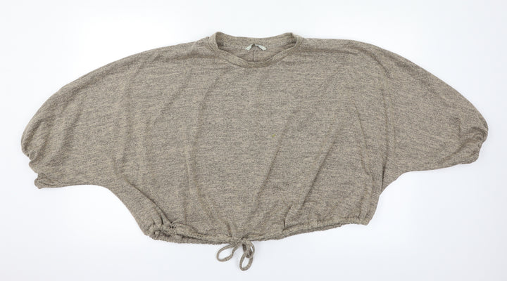 George Womens Brown Herringbone Pullover Jumper Size 18