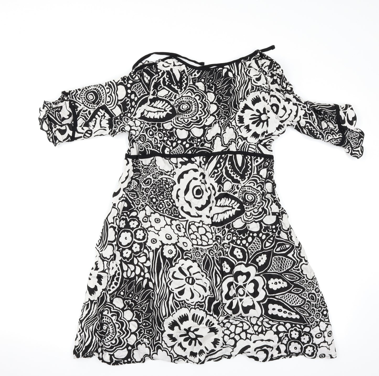 Atmosphere Womens White Floral  A-Line  Size 16