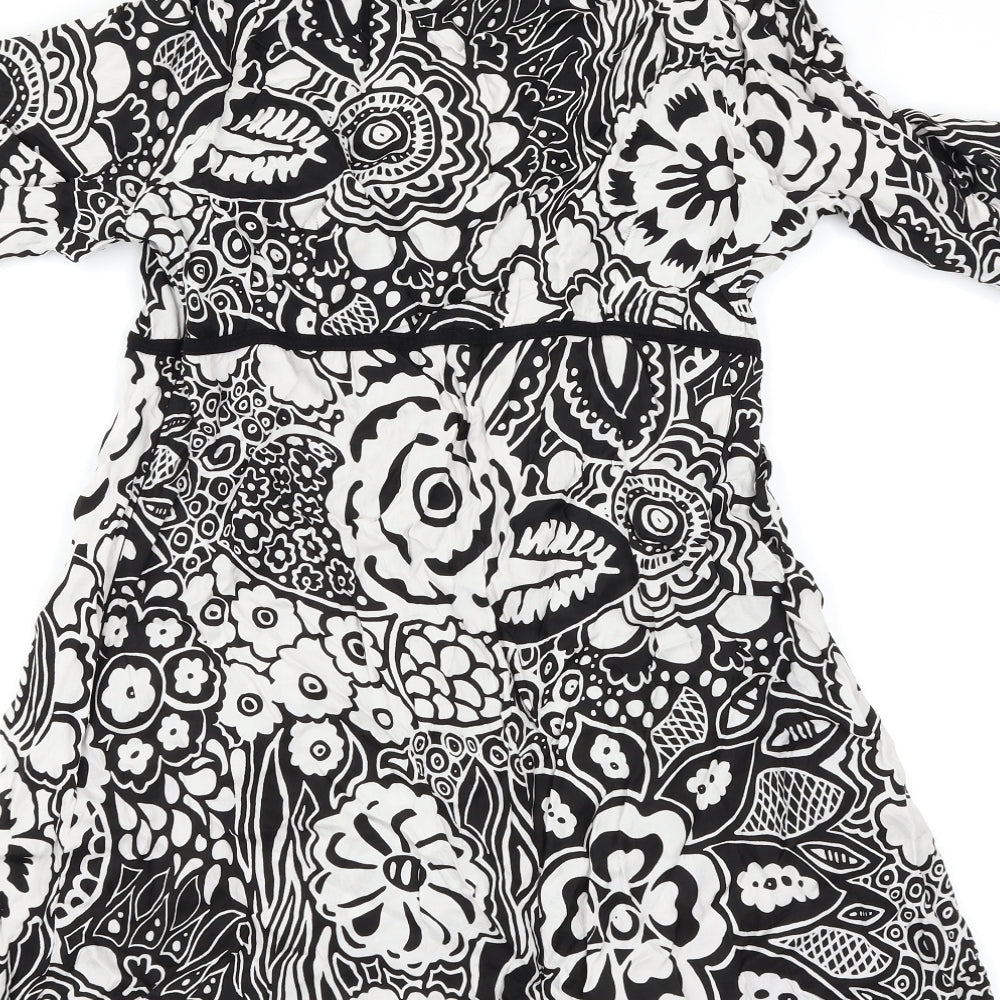 Atmosphere Womens White Floral  A-Line  Size 16