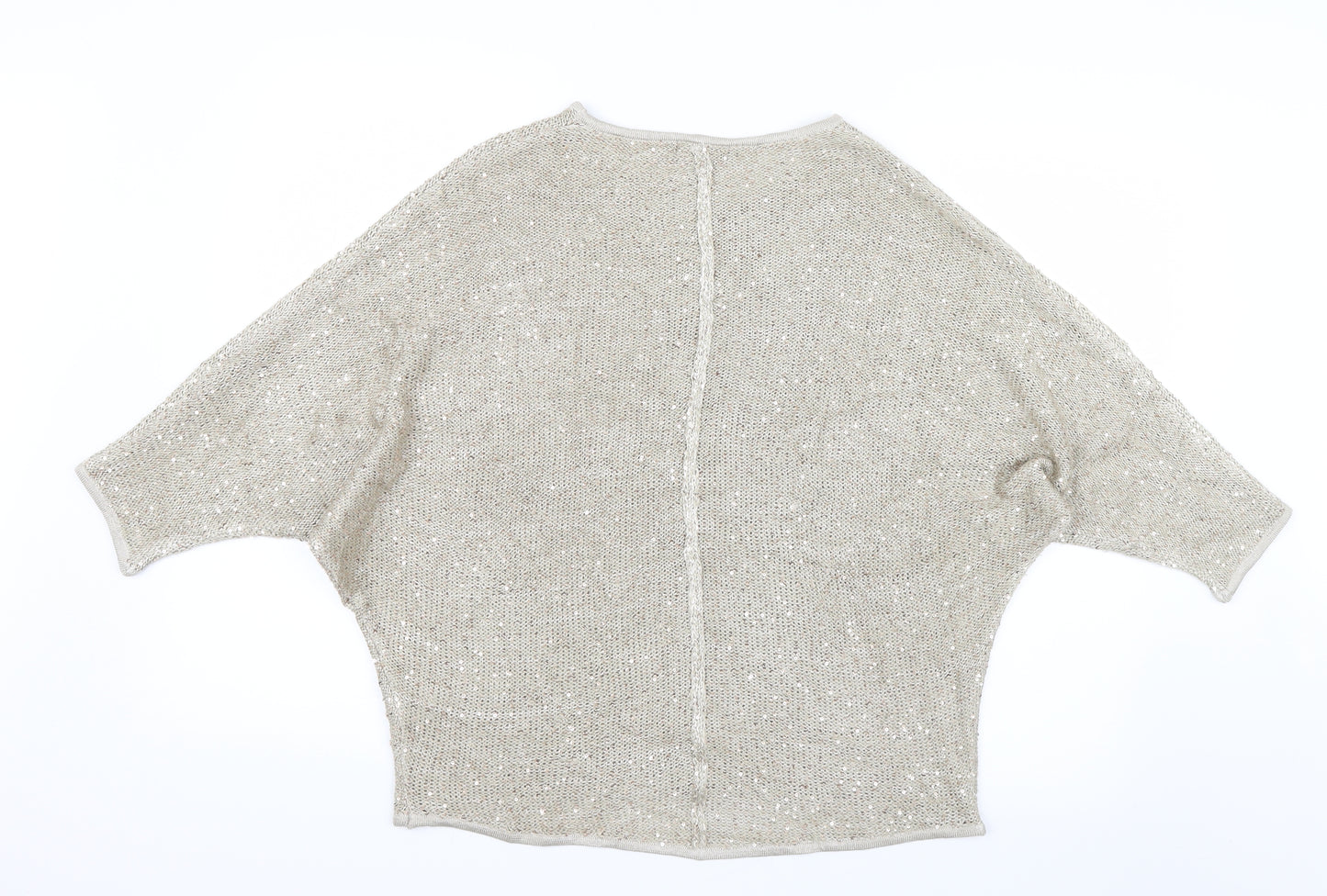 Viz A Viz Womens Gold   Pullover Jumper Size 8