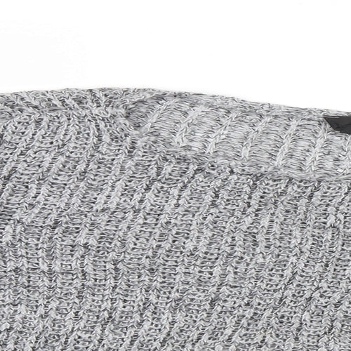 Topshop Womens Grey  Knit Pullover Jumper Size 14