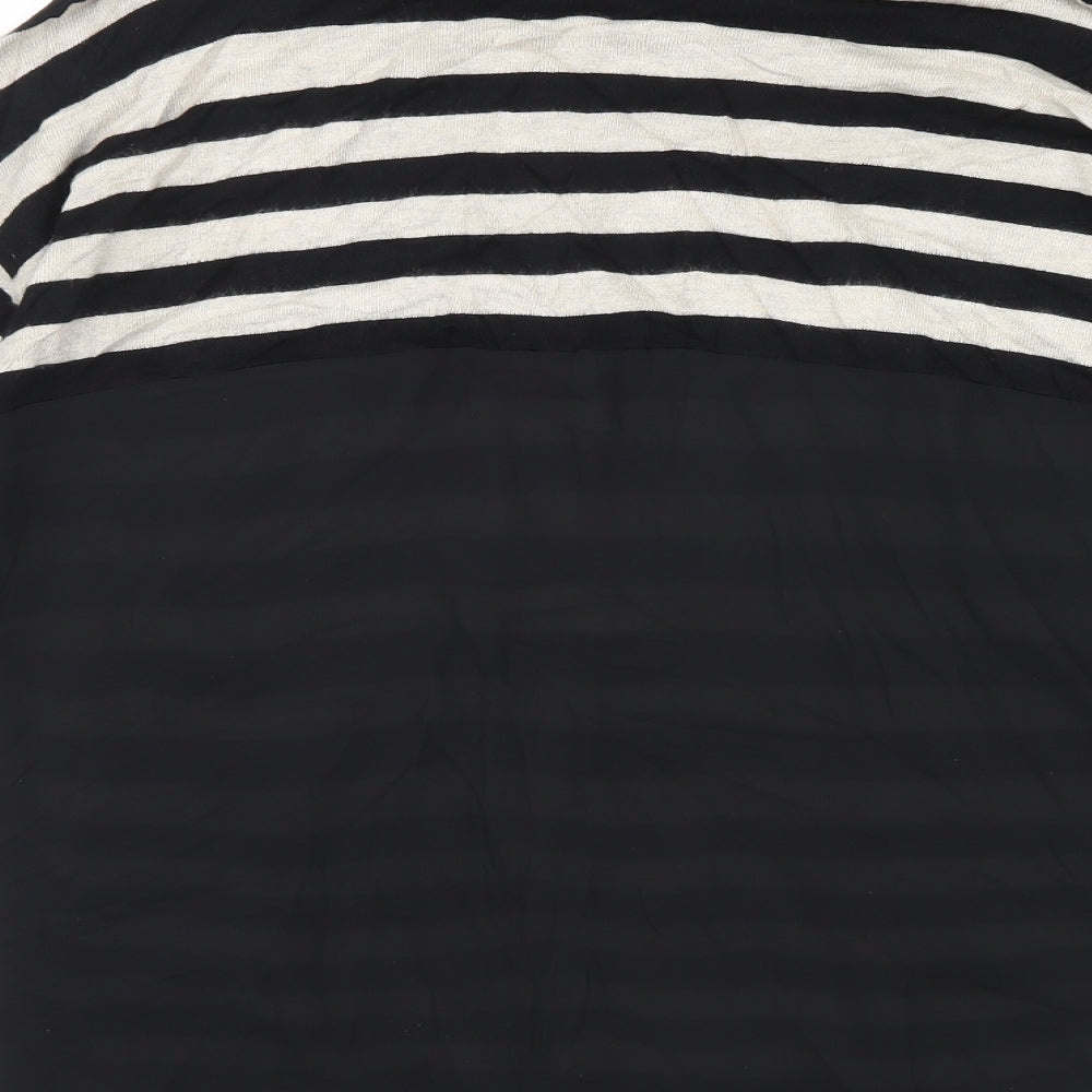 Debenhams Womens Black Striped Knit Pullover Jumper Size 12