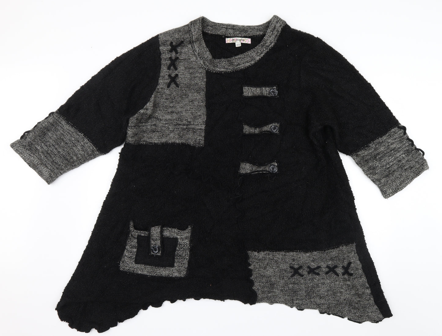 Joe Browns Womens Black  Knit Pullover Jumper Size 20