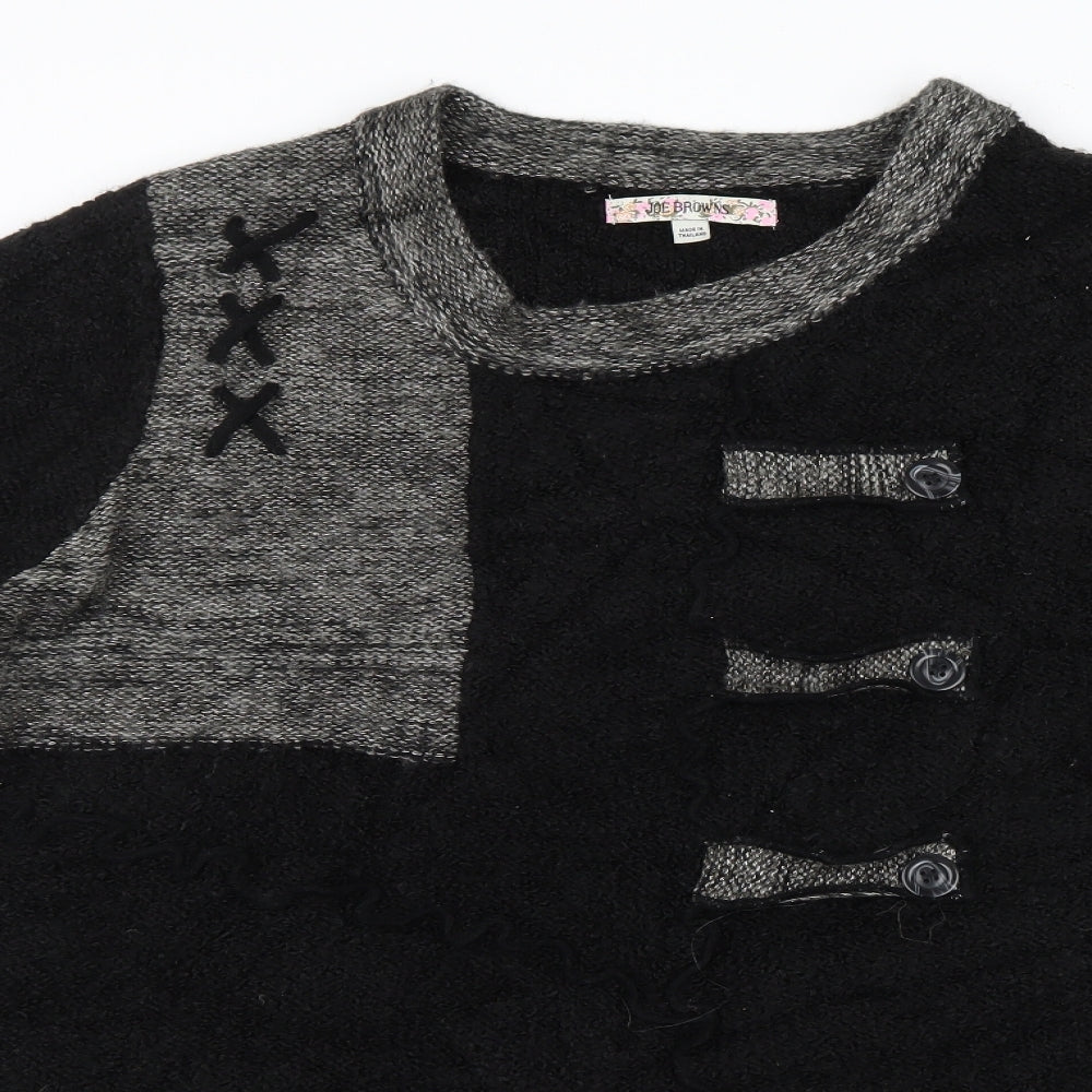 Joe Browns Womens Black  Knit Pullover Jumper Size 20