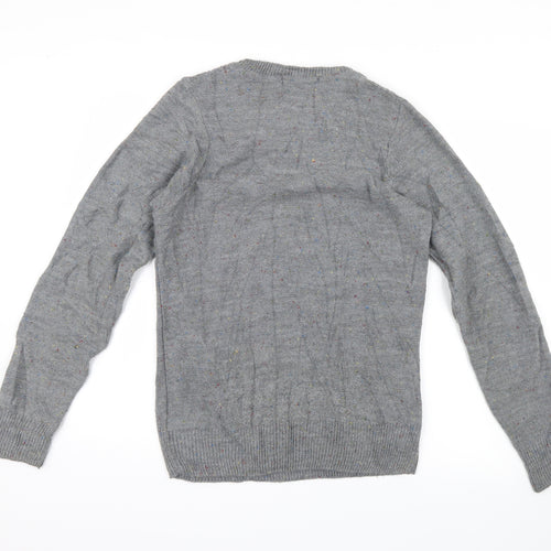 Hemingway Mens Grey  Knit Pullover Jumper Size M