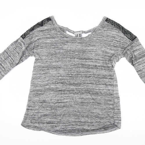 Charlotte Russe Womens Grey   Basic T-Shirt Size M