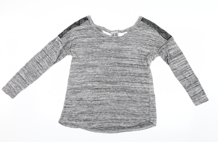 Charlotte Russe Womens Grey   Basic T-Shirt Size M