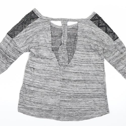 Charlotte Russe Womens Grey   Basic T-Shirt Size M