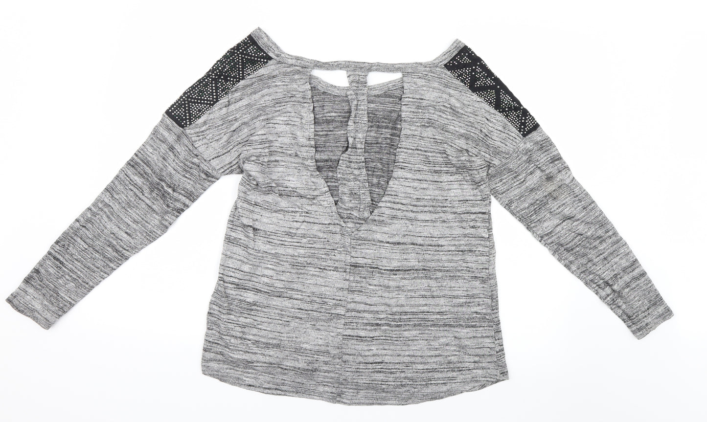 Charlotte Russe Womens Grey   Basic T-Shirt Size M