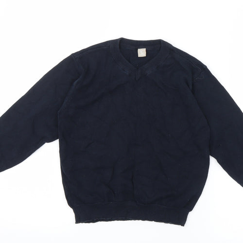 Tu  Boys Blue  Knit Pullover Jumper Size 6 Years  - School