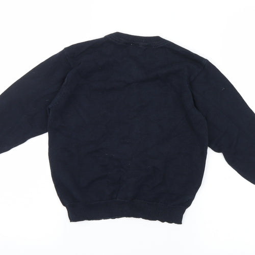 Tu  Boys Blue  Knit Pullover Jumper Size 6 Years  - School