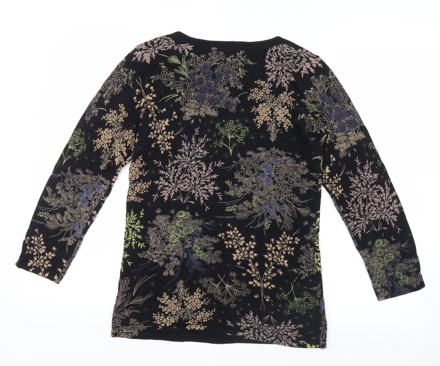 NEXT Womens Black Geometric Knit Pullover Jumper Size 8