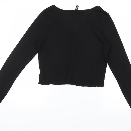 Divided by H&M Womens Black  Knit Cardigan Jumper Size M