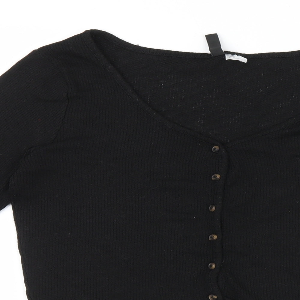 Divided by H&M Womens Black  Knit Cardigan Jumper Size M