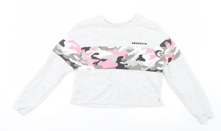 New Look Girls Grey  Knit Pullover Jumper Size S  - Brooklyn