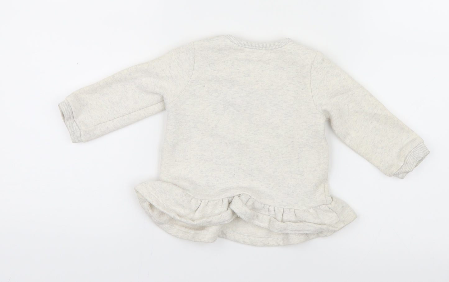 George Girls Ivory  Knit Pullover Jumper Size 6-9 Months  - Minnie Mouse