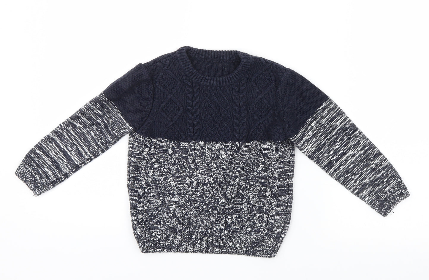 Matalan Boys Blue  Knit Pullover Jumper Size 2-3 Years