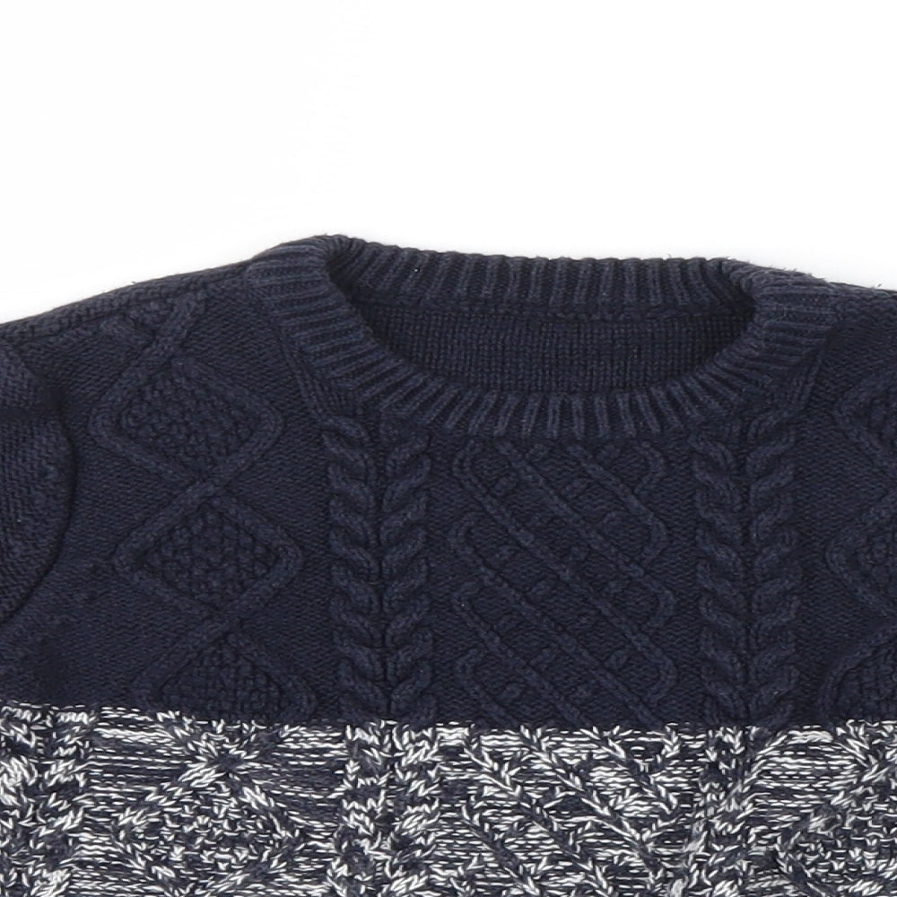 Matalan Boys Blue  Knit Pullover Jumper Size 2-3 Years