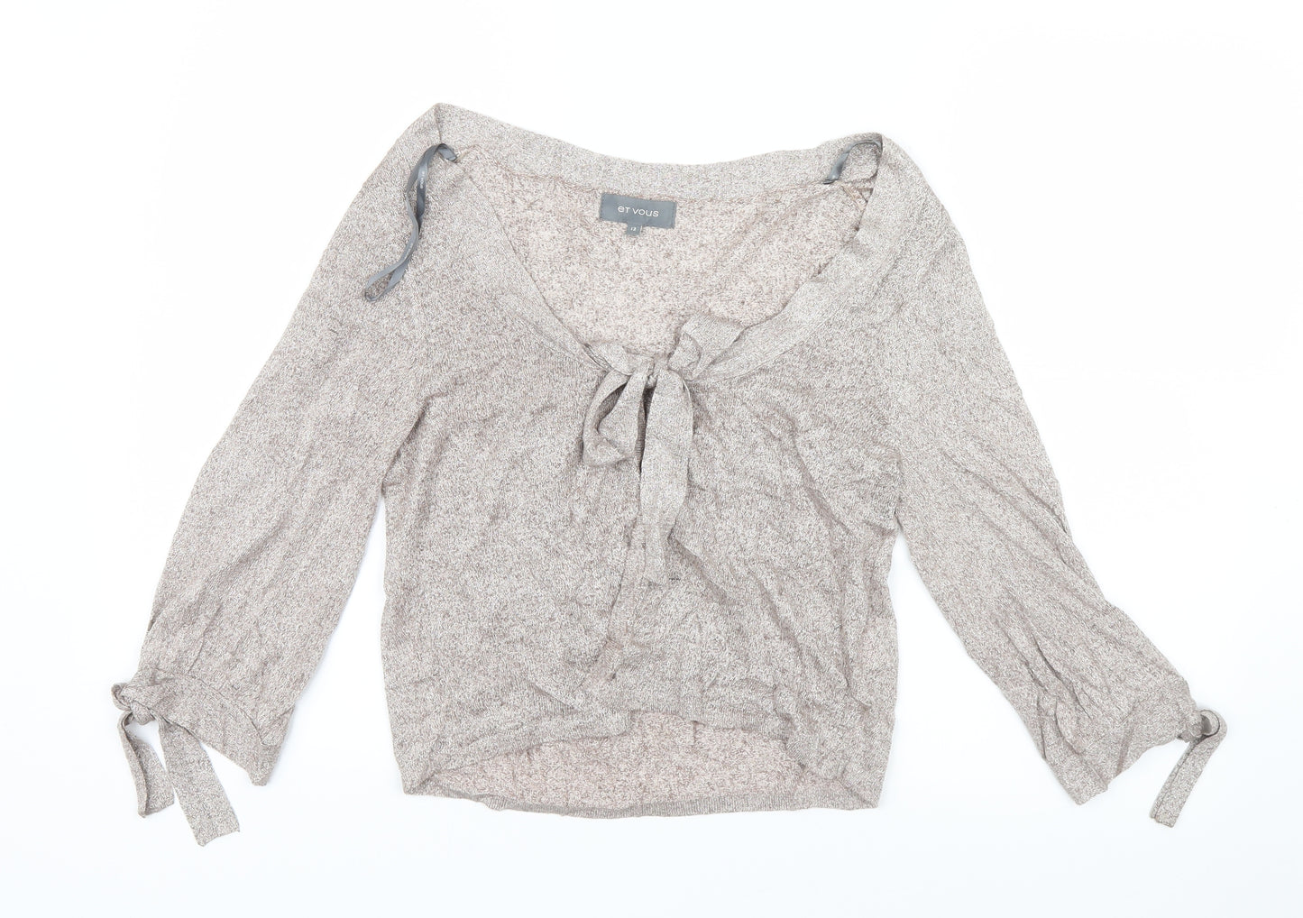 Et Vous Womens Beige   Cardigan Jumper Size 12