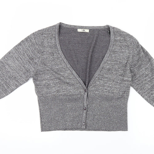 MK Womens Silver   Cardigan Jumper Size 14