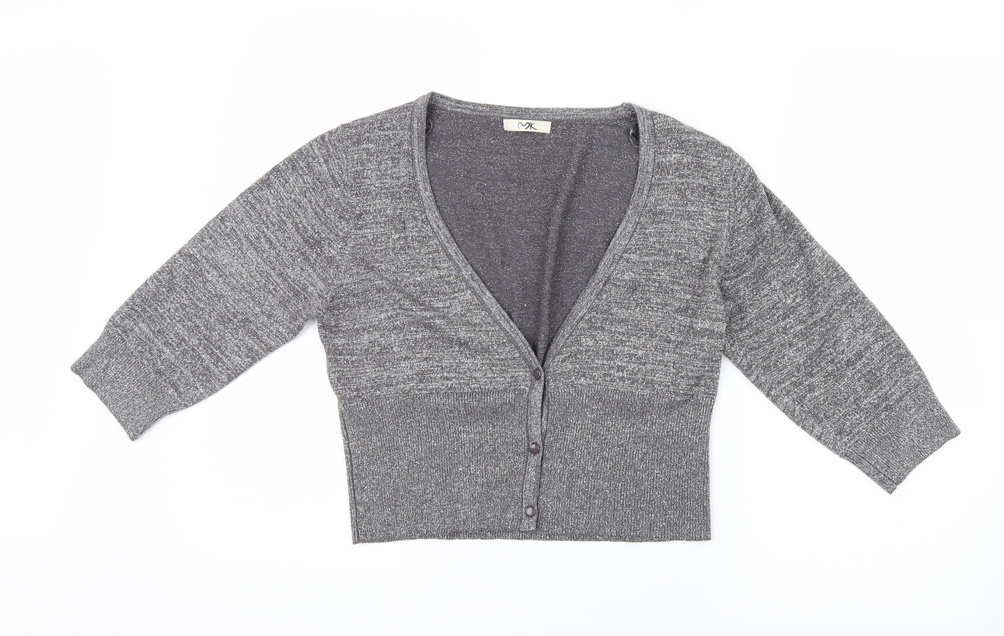 MK Womens Silver   Cardigan Jumper Size 14