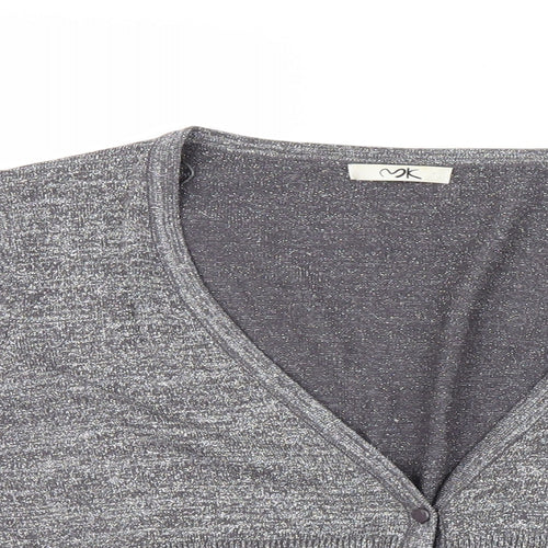 MK Womens Silver   Cardigan Jumper Size 14