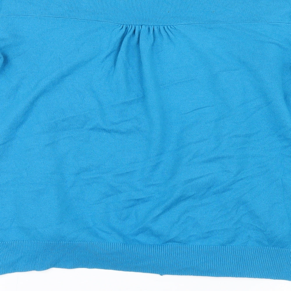 Oasis Womens Blue  Knit Cardigan Jumper Size 12