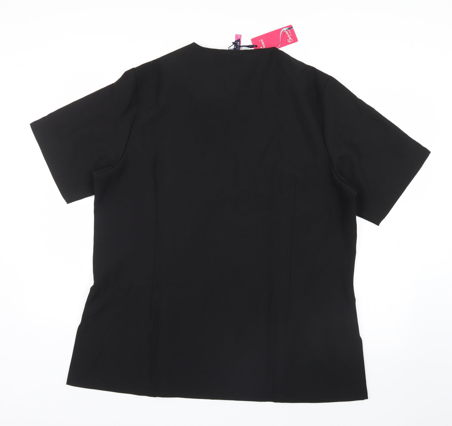Premier Womens Black   Basic T-Shirt Size 18  - Spa Uniform