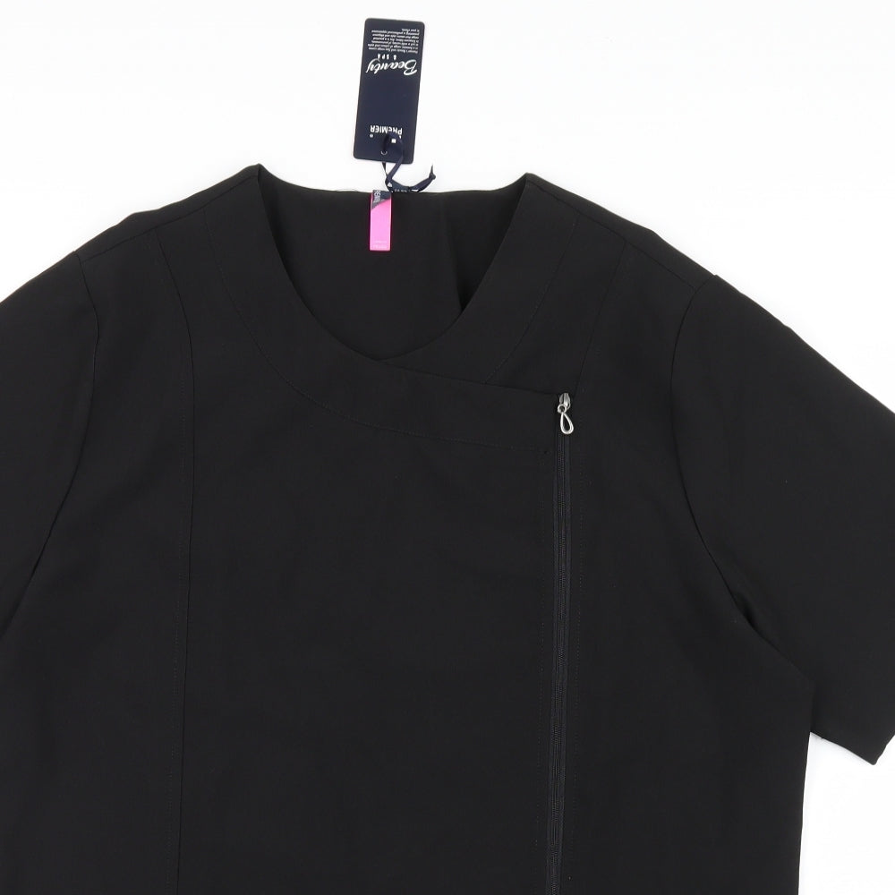 Premier Womens Black   Basic T-Shirt Size 18  - Spa Uniform