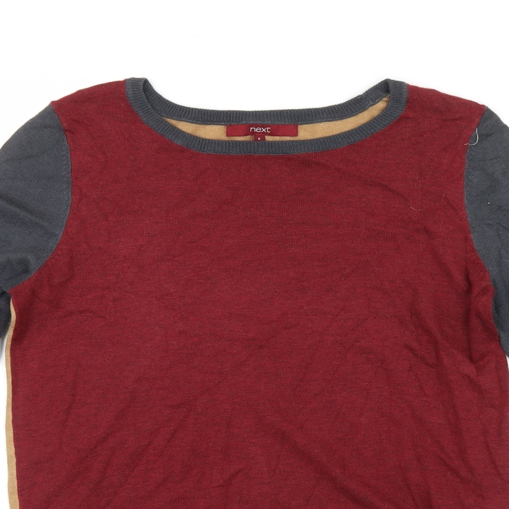 NEXT Womens Red  Knit Pullover Jumper Size 6